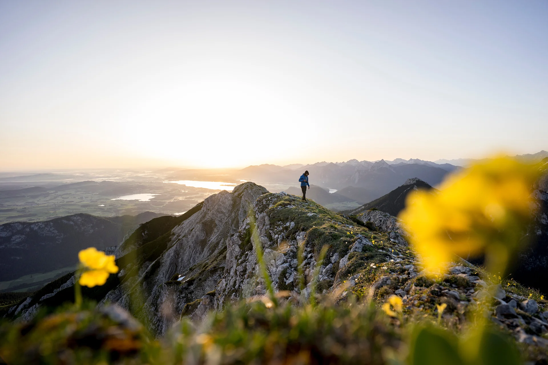 Person in Berglandschaft